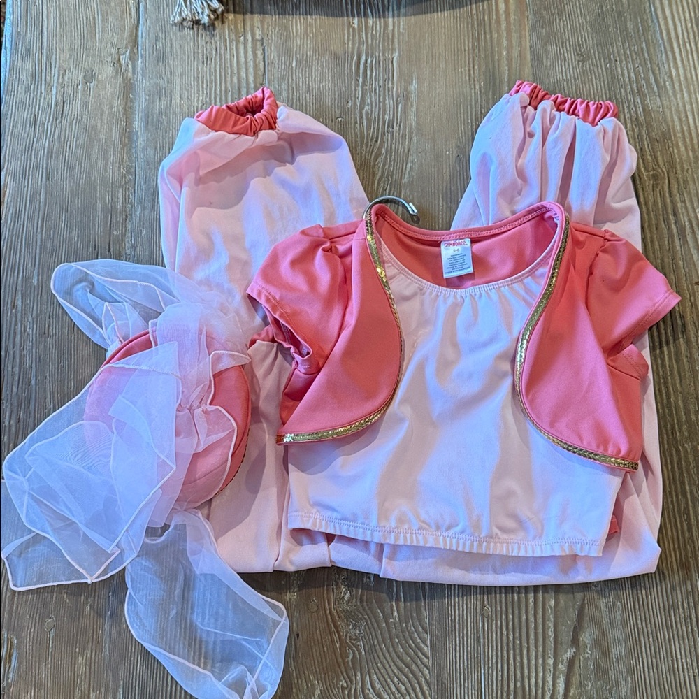 Gymboree 5/6 Halloween pink /peach Genie Princess Costume & hat